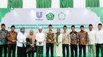 Penandatanganan nota kesepahaman kelanjutan kerja sama Program Pesantren Sehat Hijau Berdaya antara Kementerian Agama RI dan Unilever Indonesia selama lima tahun ke depan